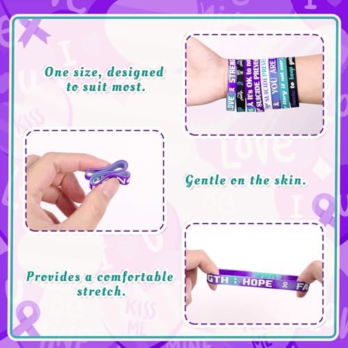 Freesdai stretchable rubber bracelets being worn to show solidarity for mental health