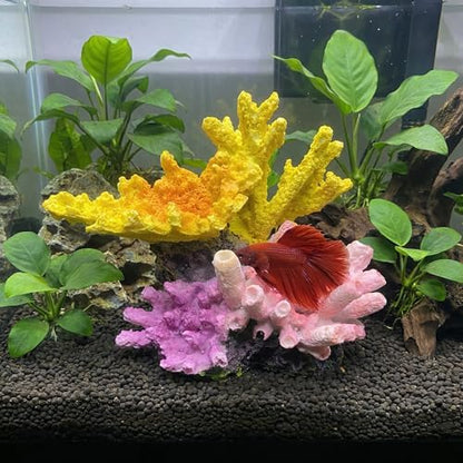 Ludzucy non toxic resin fish tank decorations safe for freshwater and saltwater setups