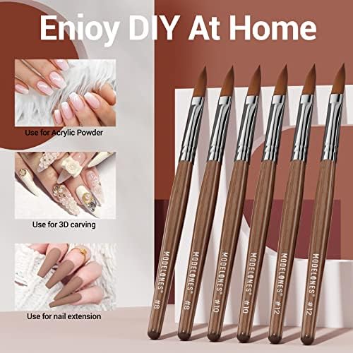 Modelones acrylic nail brush crimped oval head shape