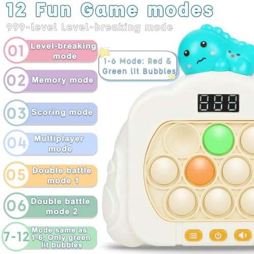 HLXY electronic fast push bubble game displaying active LED screen interface and level tracking features