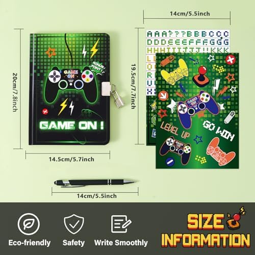Wernnsai diary set with pen and included stickers