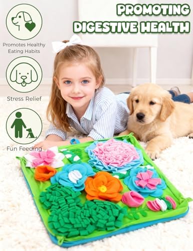 Qxsnuvvlg snuffle mat for dogs folded for portability