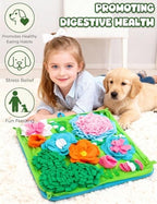Qxsnuvvlg snuffle mat for dogs folded for portability