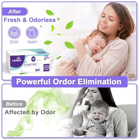 Landtaix compatible diaper pail refill box close up