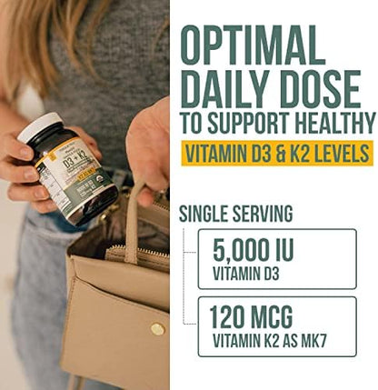 Triquetra Health USDA organic whole food vitamin D3 and K2 supplement