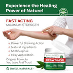 Natural drawing salve ointment for extracting splinters and soothing bug bites