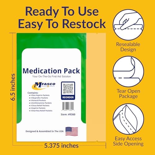 TSA approved first aid medication refill pack for international cruise travelers.
