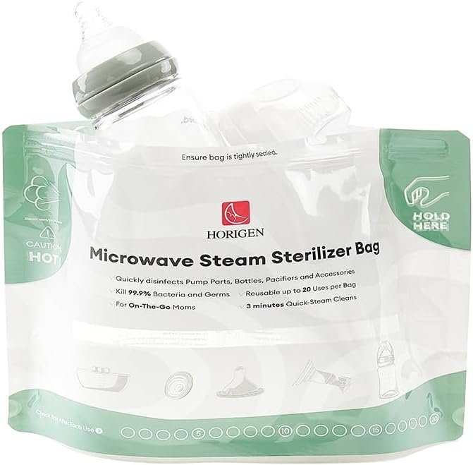 Horigen microwave sterilizer bags front view packaging