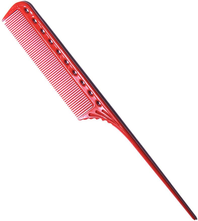Japanese imported YS Park 101 plastic tail comb displaying the shortened sectioning tooth head