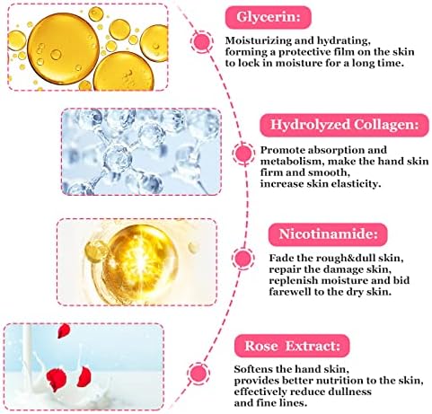 Rose extract collagen hand mask gloves
