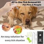 Close up of Auibor tick removal tools for dogs and cats