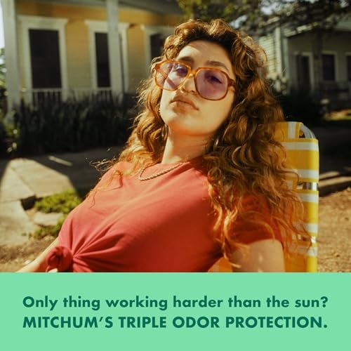 Back label of Mitchum Women 1.7 fluid ounce antiperspirant showing usage instructions.