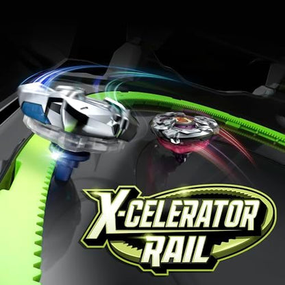 Top down view of X-Celerator rail inside the Beystadium