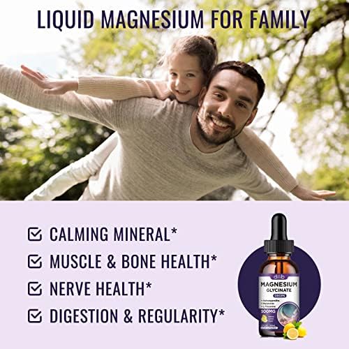 Dilib liquid magnesium drops with ashwagandha and lemon flavor packaging