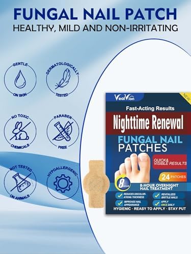Single application of Vealvion nail renewal patch on toenail