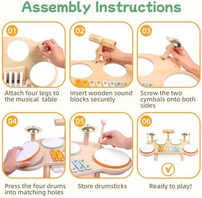 BCY Hohipi educational multi instrument table for early childhood rhythm development