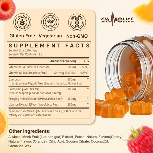 Gyumolics Quercetin 120 count bottle lifestyle and product overview