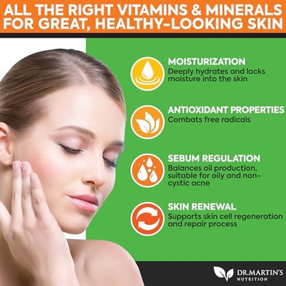 Side label of Dr. Martin's pumpkin seed oil showing supplement facts