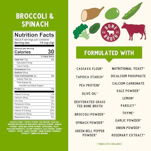 Serenity Kids organic cassava toddler snack nutritional facts label
