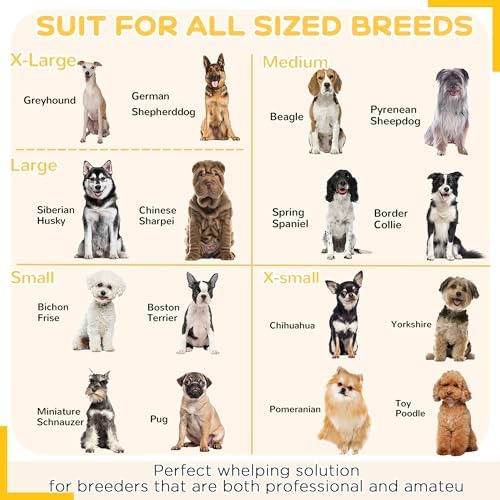 PawHut heavy duty pinewood whelping enclosure for large dogs