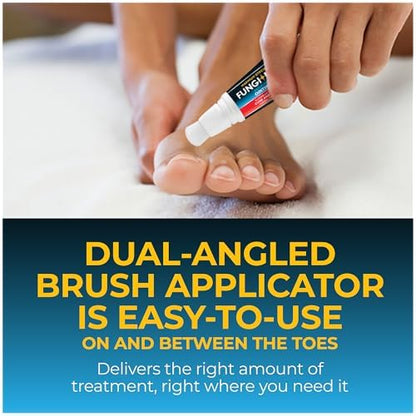 Applying Fungi-Nail medication to the toe area using the precision brush.