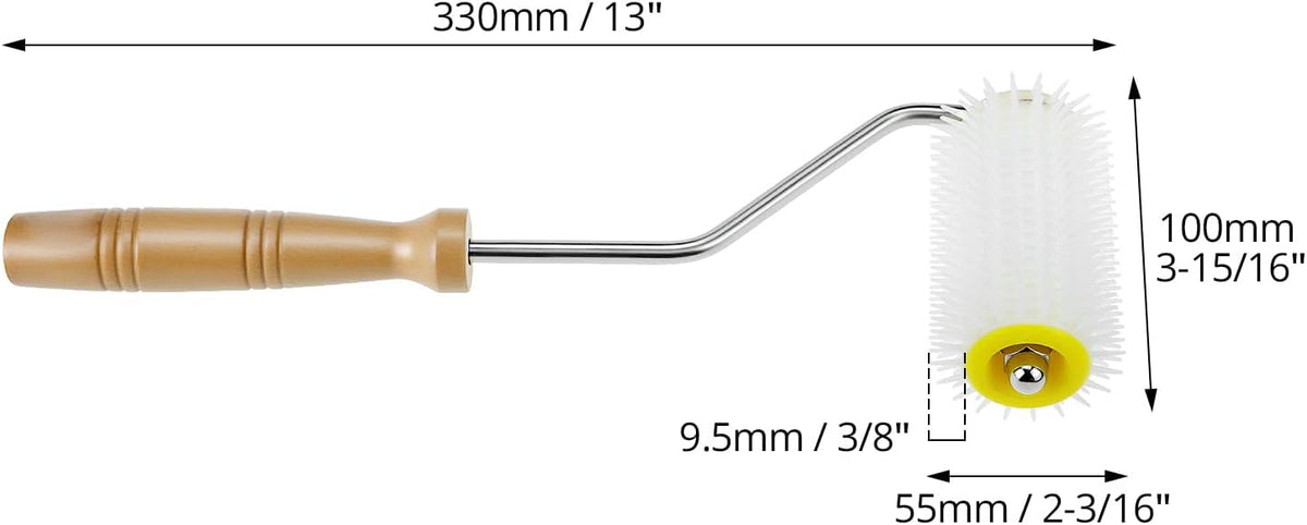 QWORK uncapping needle roller demonstrating minimal wax destruction design
