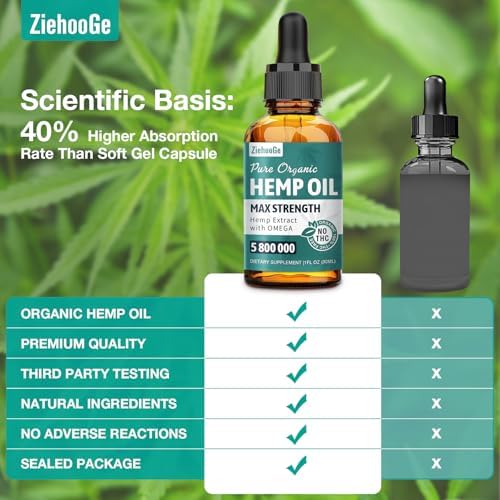 Ziehooge maximum strength hemp oil extract safety seal view