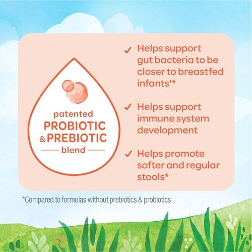 Back view of Happy Baby Organics 22.9 Ounce baby formula highlighting ingredients and organic certifications.