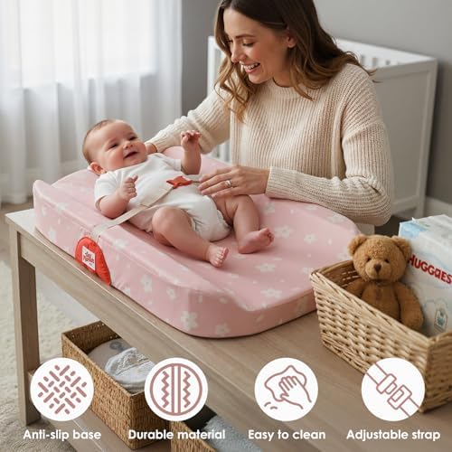 Tiny Marvels waterproof diaper changing pad top layout