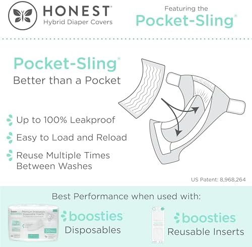 Close up of Honest Hybrid Pocket-Sling diaper cover design