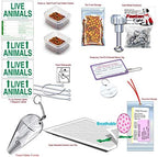 DryFur pet carrier accessories including metal nut bolts and clear spill proof feeding dishes
