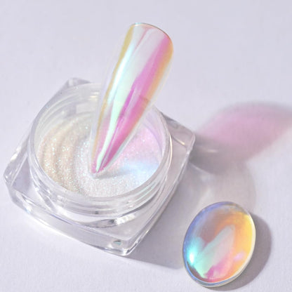 Pretty Diva Mermaid Unicorn Chrome Nail Powder front view packaging