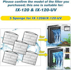 Low water level filter sponge replacements for turtle and reptile tanks