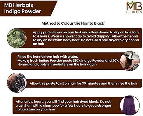 Premium pure indigo dye powder for natural black hair treatment visualization