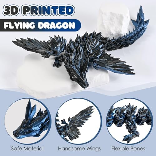 GemmiCho 3D printed dragon displayed on a wooden desk