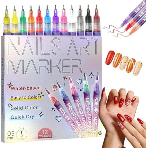 Salafire 12 Colors Nail Art Pens Set front packaging view