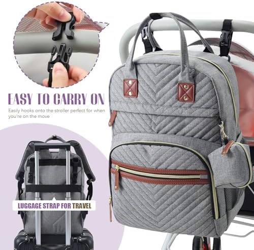 Tuwubi diaper bag backpack matching mini pacifier case accessory