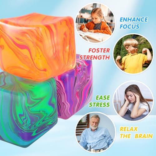 Drephere ice cube sensory toys being squeezed by an adult for stress relief