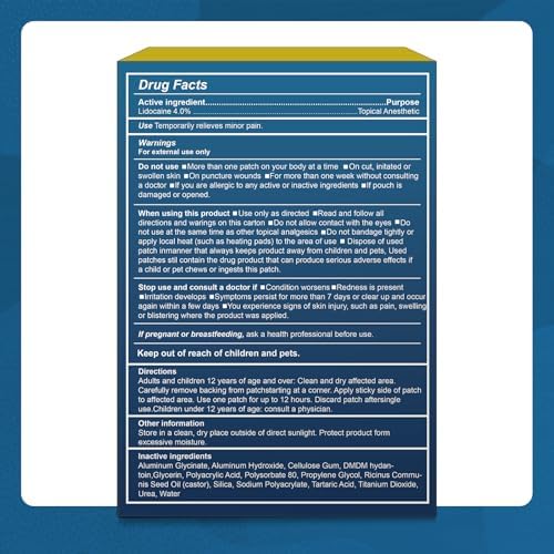 Sumifun lidocaine patch application on human shoulder for pain relief