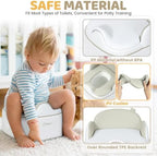 Orzbow toddler training chair showing the high splash guard close up feature.