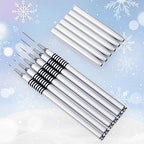 Close up of fine tip nail art brushes for precision drawing