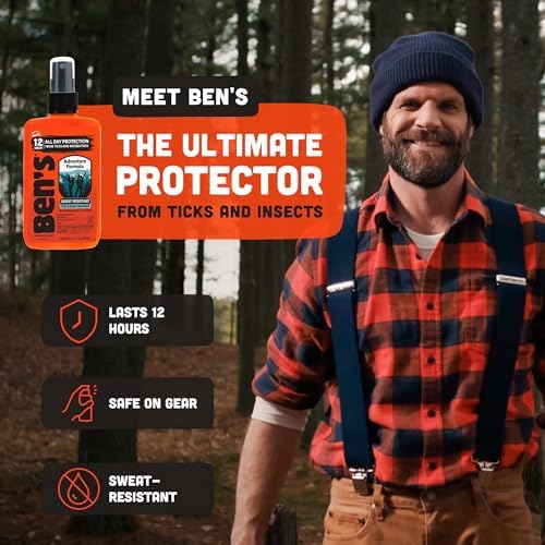 Three bottles of Bens Adventure Formula tick and mosquito repellent for outdoor use