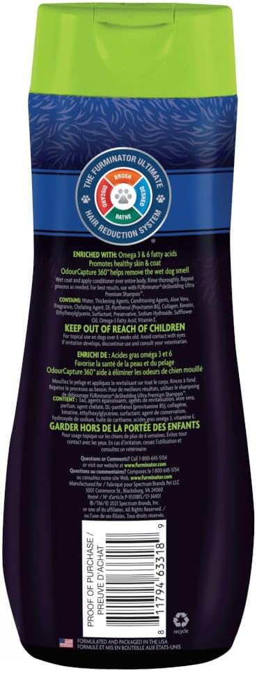 FURminator dog shed control conditioner 16 ounce packaging