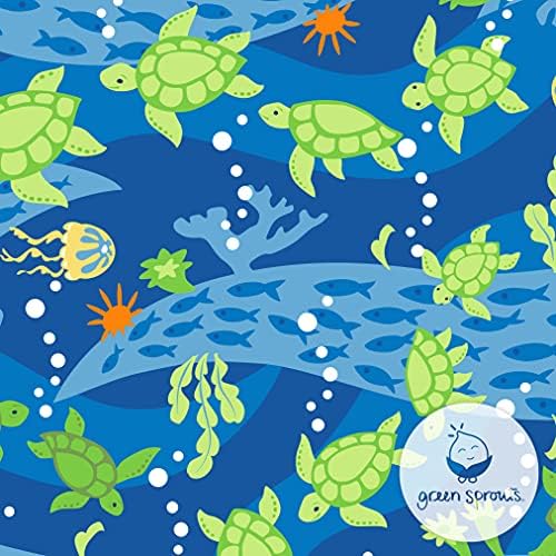 Green Sprouts machine washable toddler swimsuit diaper flat layout view