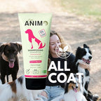 Cuteanimo natural pet grooming shampoo packaging displaying the 200 ml liquid quantity.