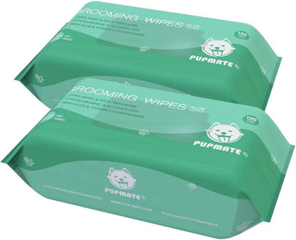 Pet Wipes for Dogs & Cats, Extra Moist & Thick Grooming Puppy Wipes with 100 Fresh Counts, Aloe Vera/Nature - Image 9