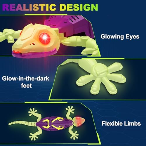 Remote controlled wall crawling robot gecko for kids
