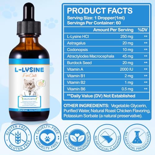 CJXHJY Onznoz liquid cat supplement dropper bottle close up label view
