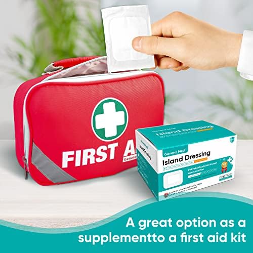 Pack of one hundred General Medi sterile island dressings ideal for home first aid kits