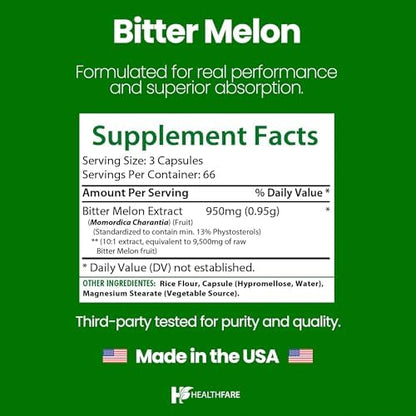 Premium USA imported bitter gourd herbal extract pills for metabolic health